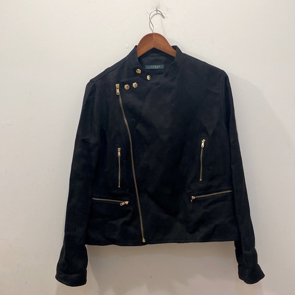 Lauren Ralph Lauren Jackets & Blazers - Lauren Ralph Lauren Linen motto jacket blazer with gold hardware